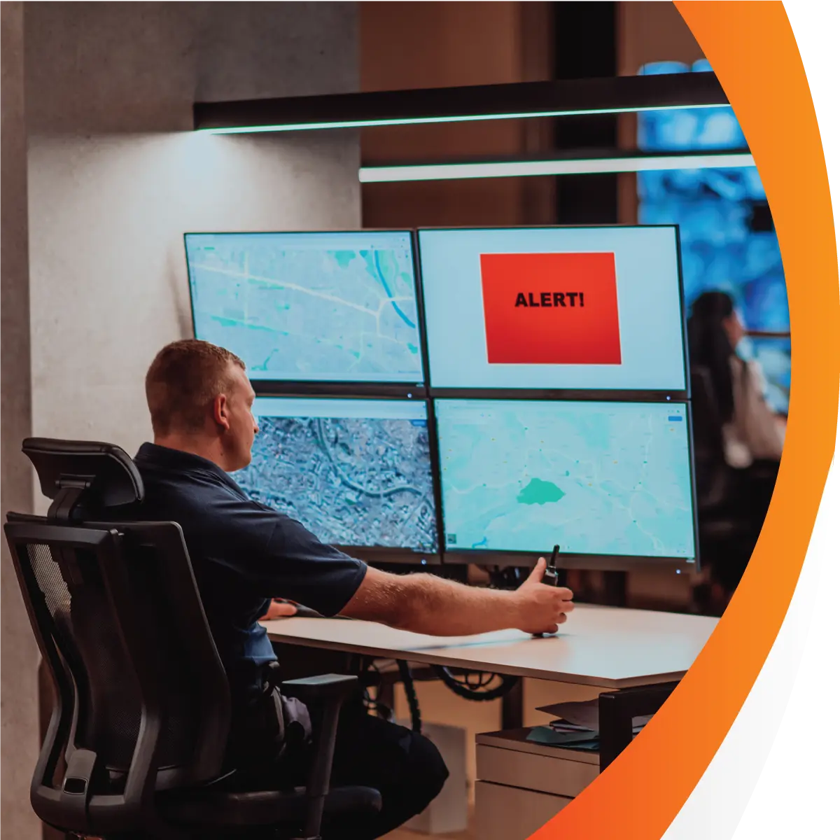 Man working on Logmaster app